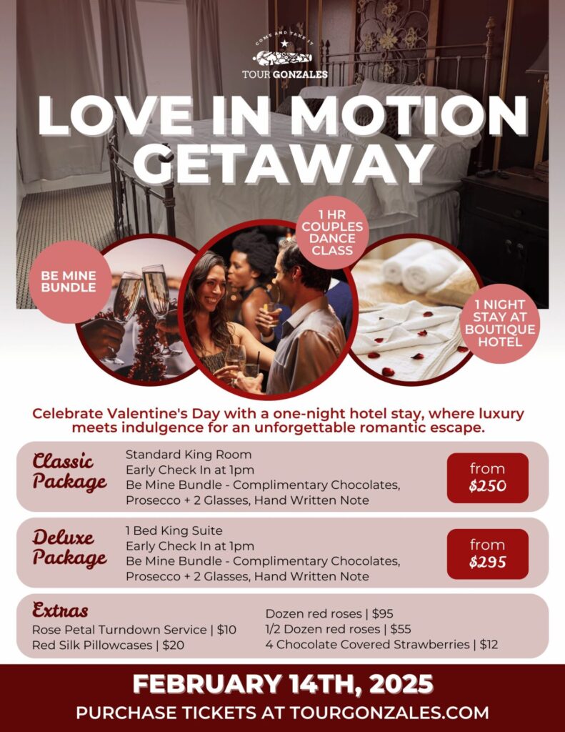 Love In Motion Valentine Getaway Package